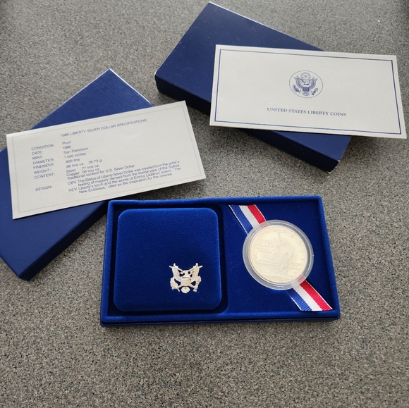 1986 sliver dollar proof - Picture 4 of 6